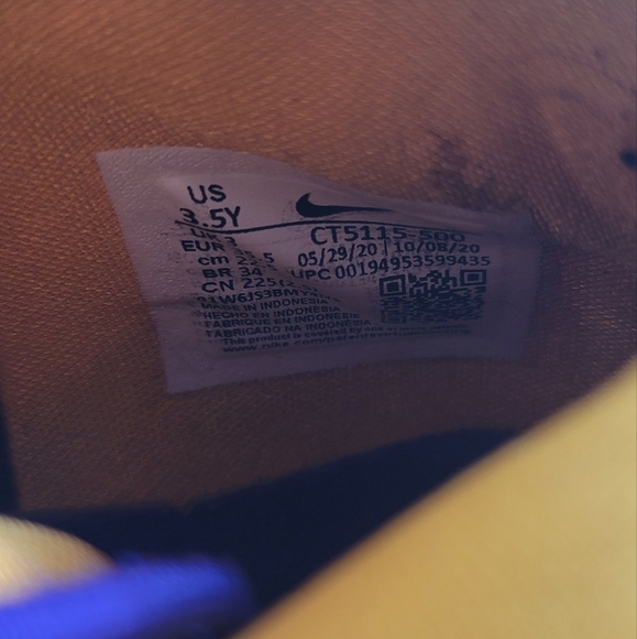 Nike LeBron James Lakers VIII QS 8 Purple Basketball Shoes 3.5Y - Picture 6 of 6